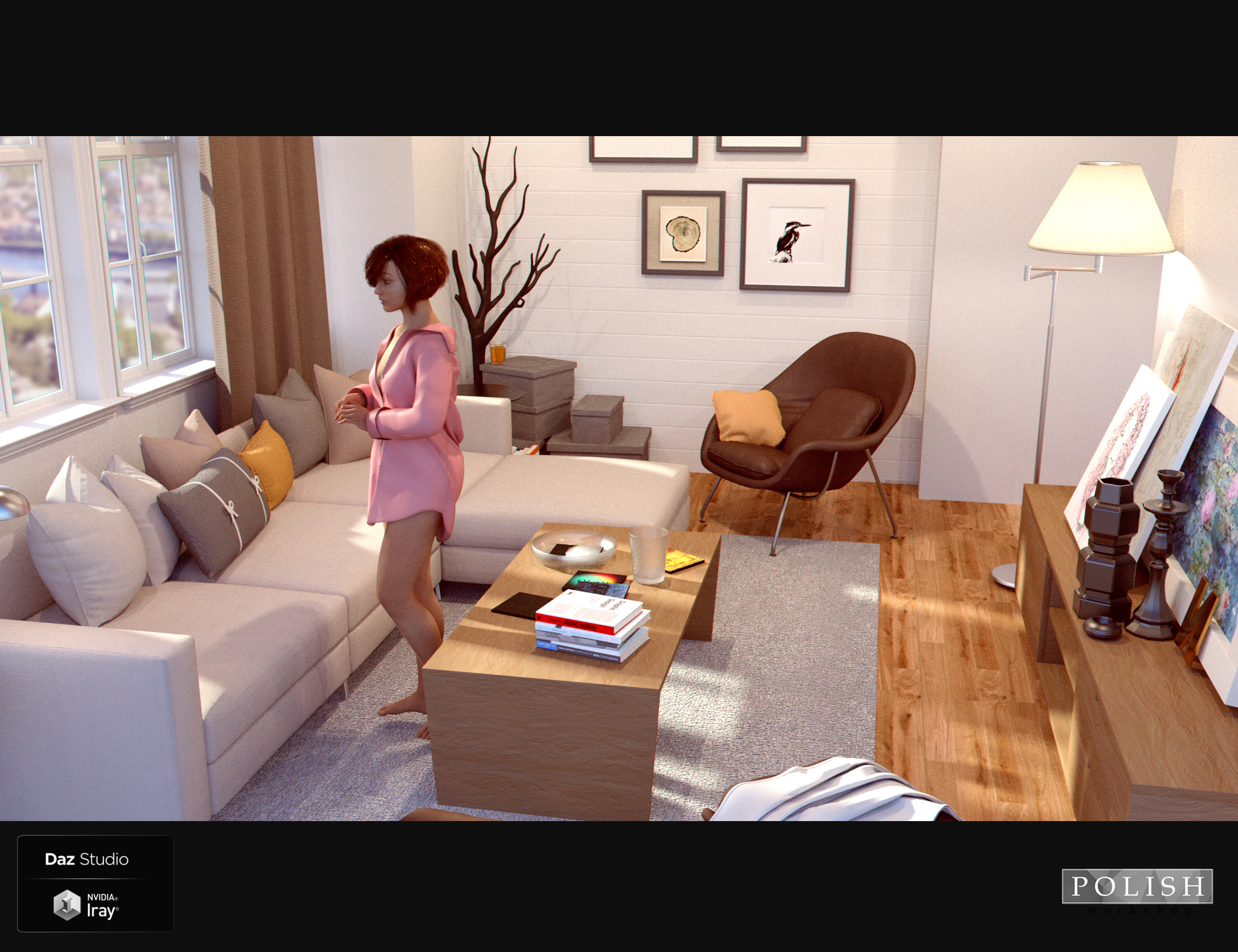 Sweet Wood Living Room by: Polish, 3D Models by Daz 3D