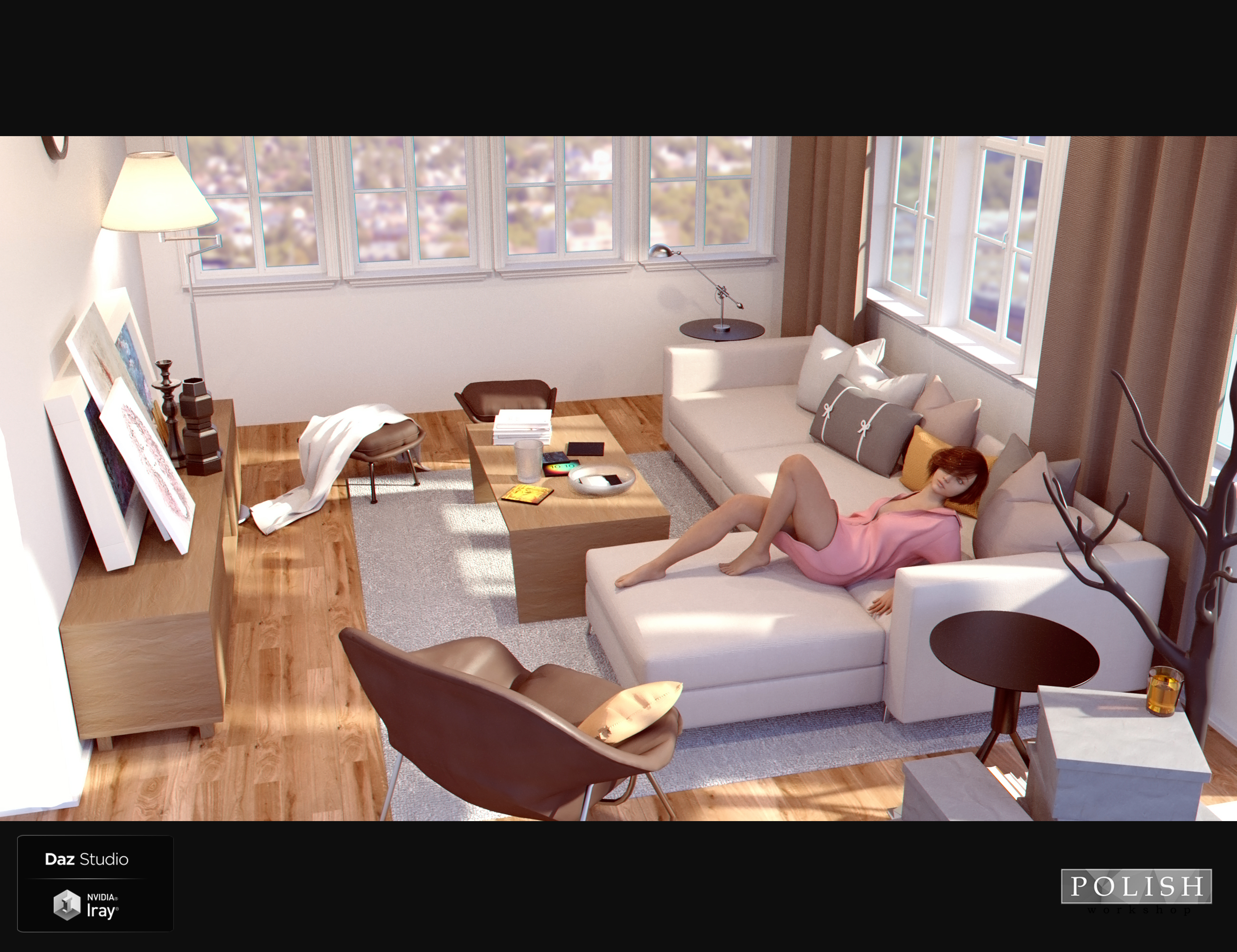 Sweet Wood Living Room Sweet Wood Living Room by: Polish, 3D Models by Daz 3D