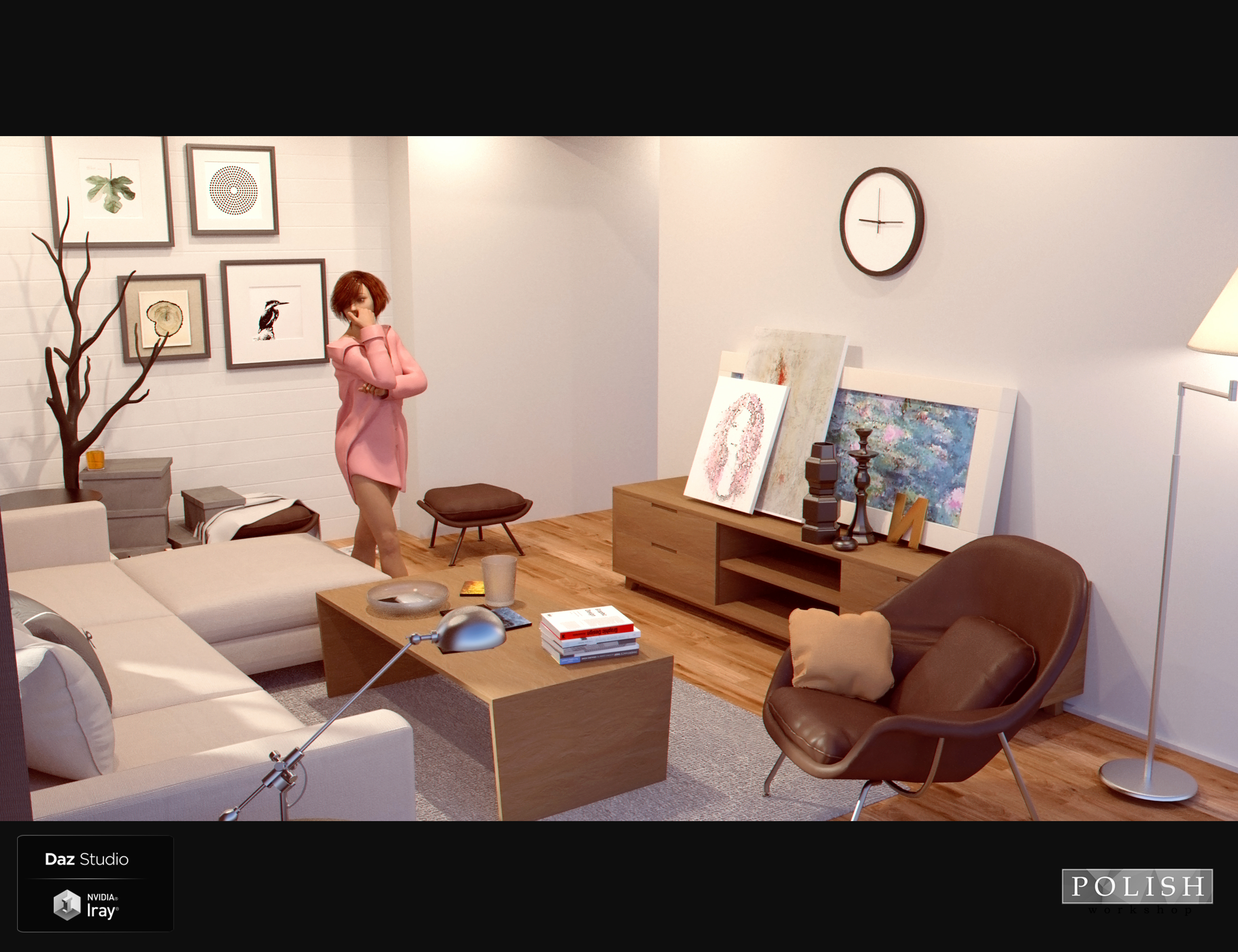 Sweet Wood Living Room by: Polish, 3D Models by Daz 3D
