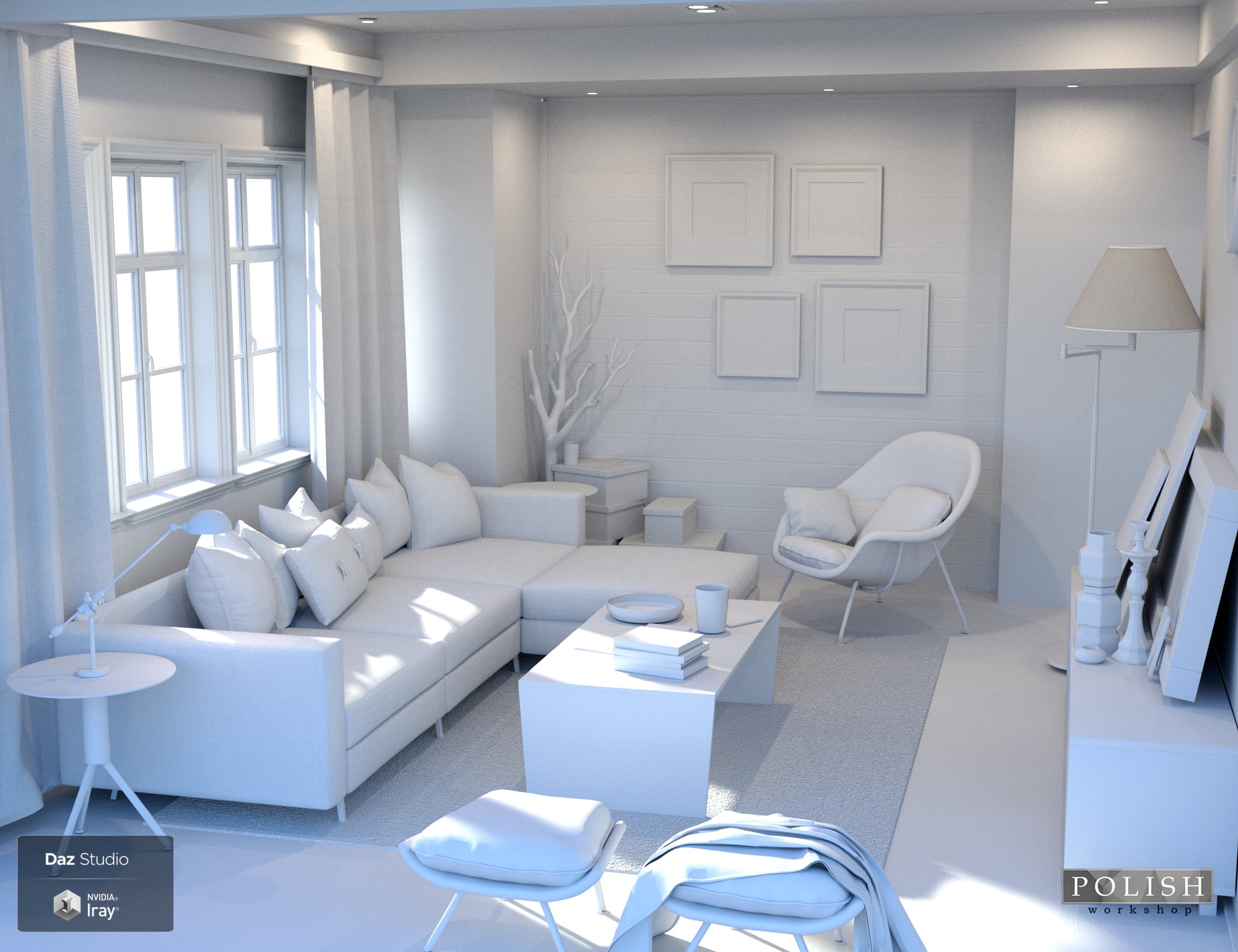 Sweet Wood Living Room Sweet Wood Living Room by: Polish, 3D Models by Daz 3D