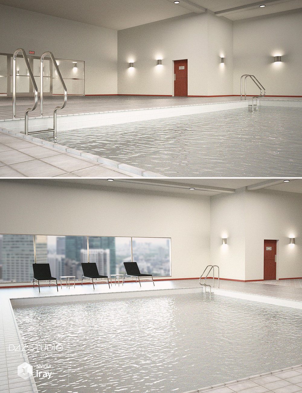 Hotel Indoor Pool by: , 3D Models by Daz 3D