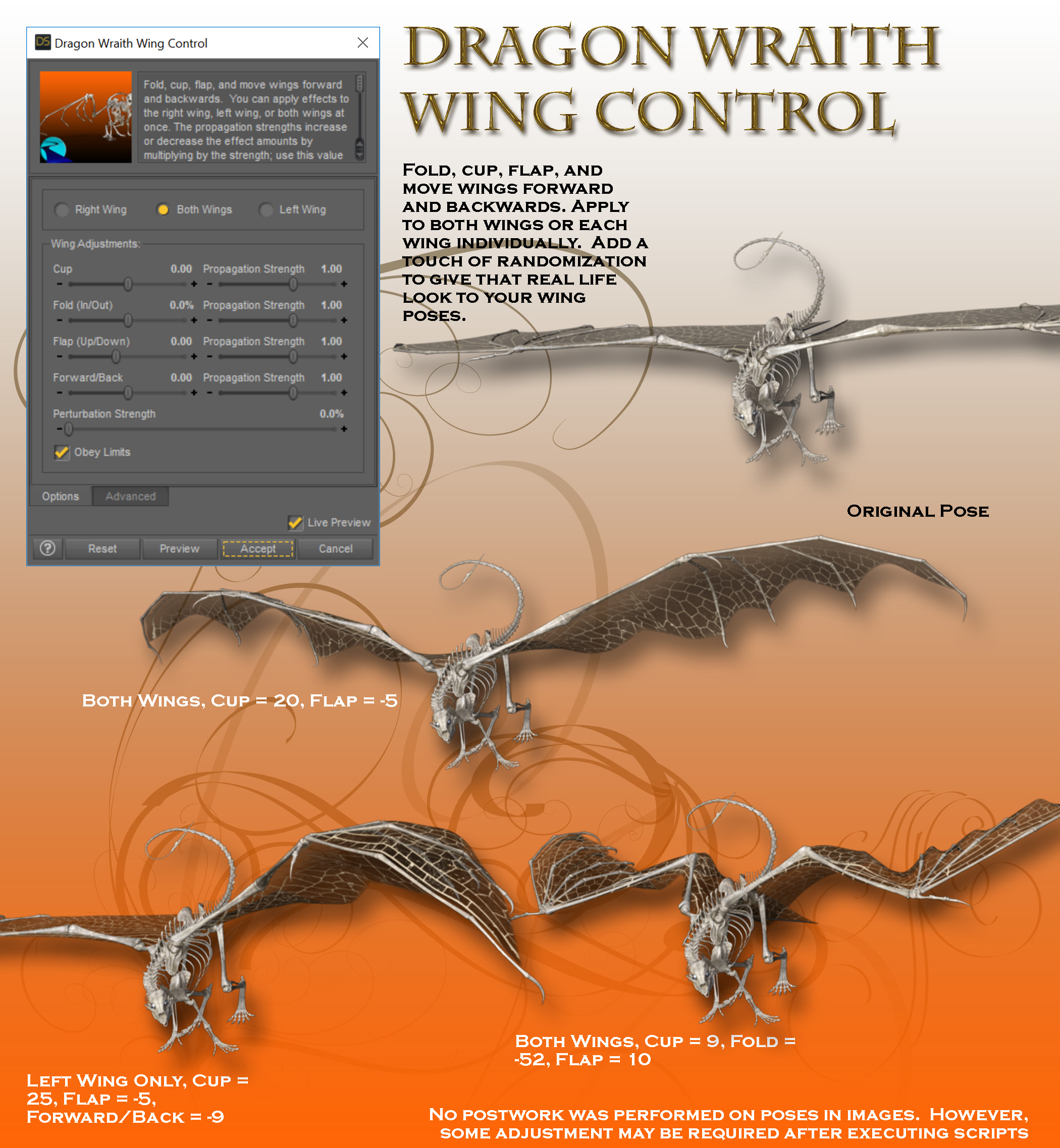 Dragon Wraith Master Pose Control by: RiverSoft Art, 3D Models by Daz 3D