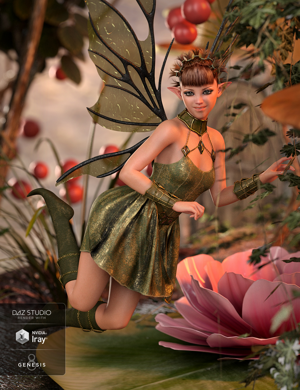 dForce Mischievous Nymph Outfit Textures by: Anna Benjamin, 3D Models by Daz 3D