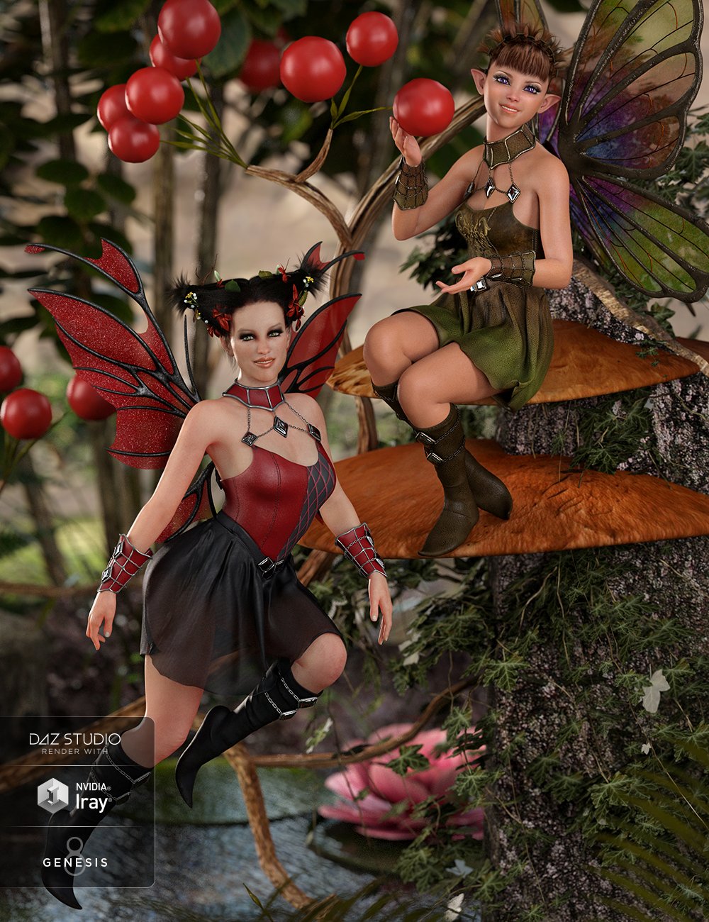 dForce Mischievous Nymph Outfit Textures by: Anna Benjamin, 3D Models by Daz 3D