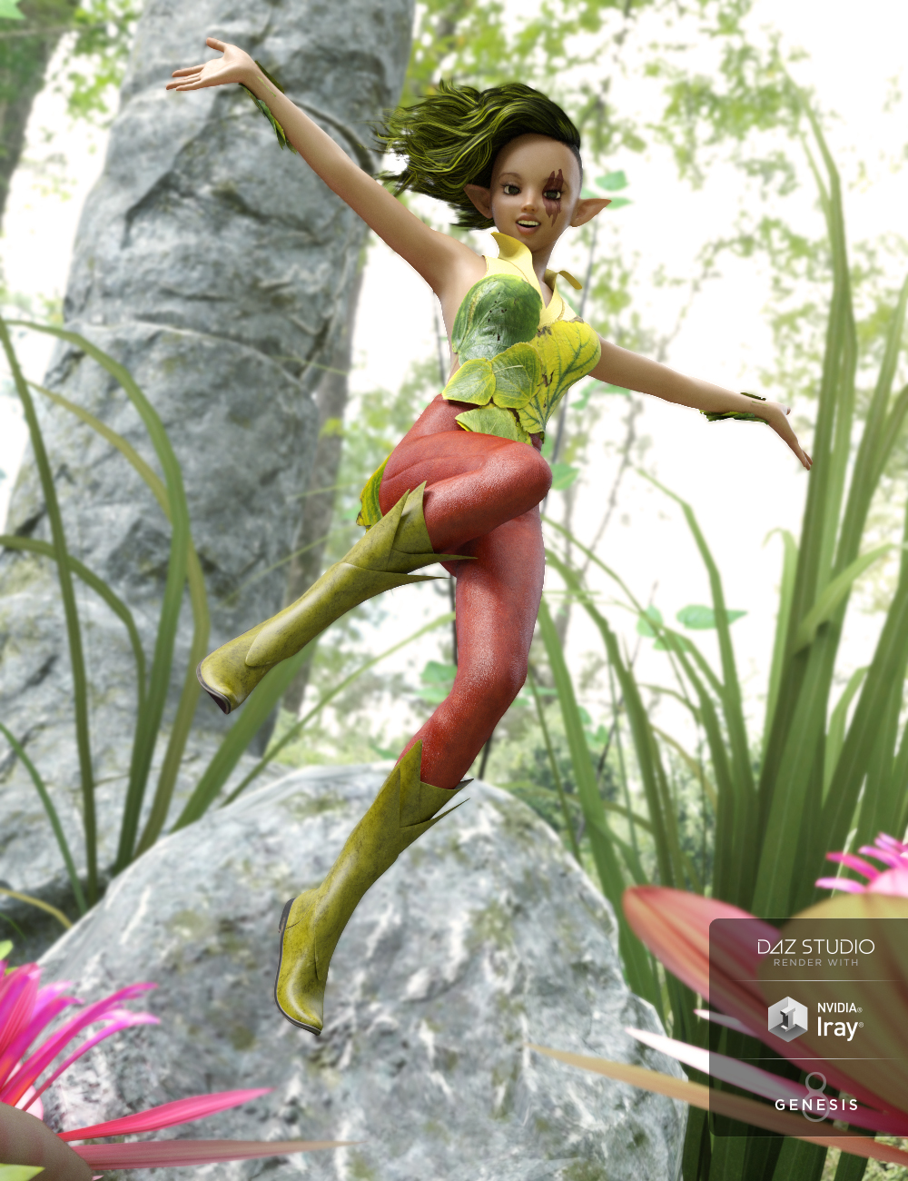 Fantasy Adventure Outfit Textures by: Moonscape GraphicsSade, 3D Models by Daz 3D