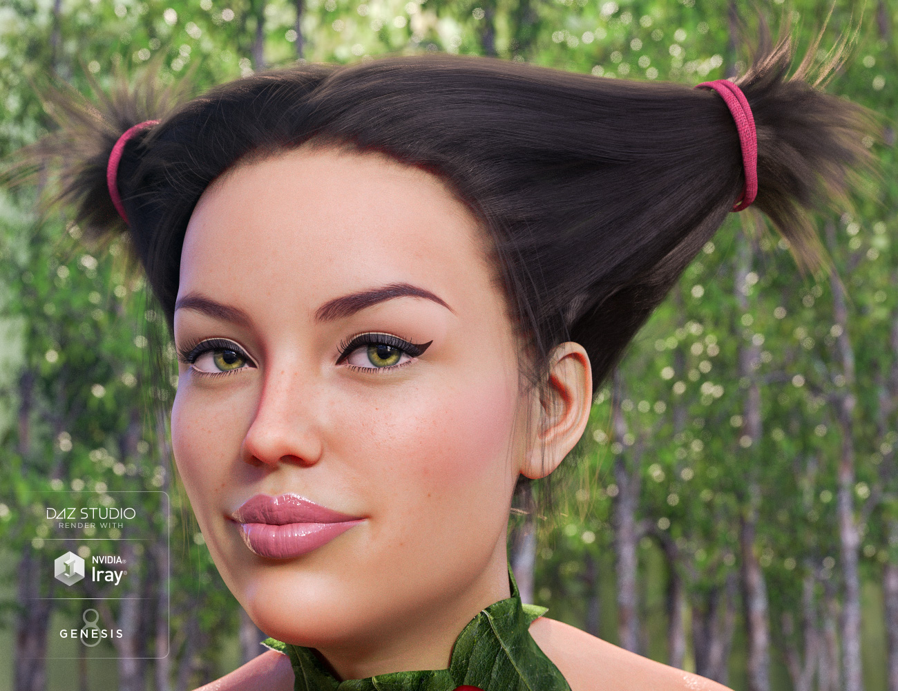 Fantasy Woodland Hair for Genesis 8 Female(s) by: Kool, 3D Models by Daz 3D