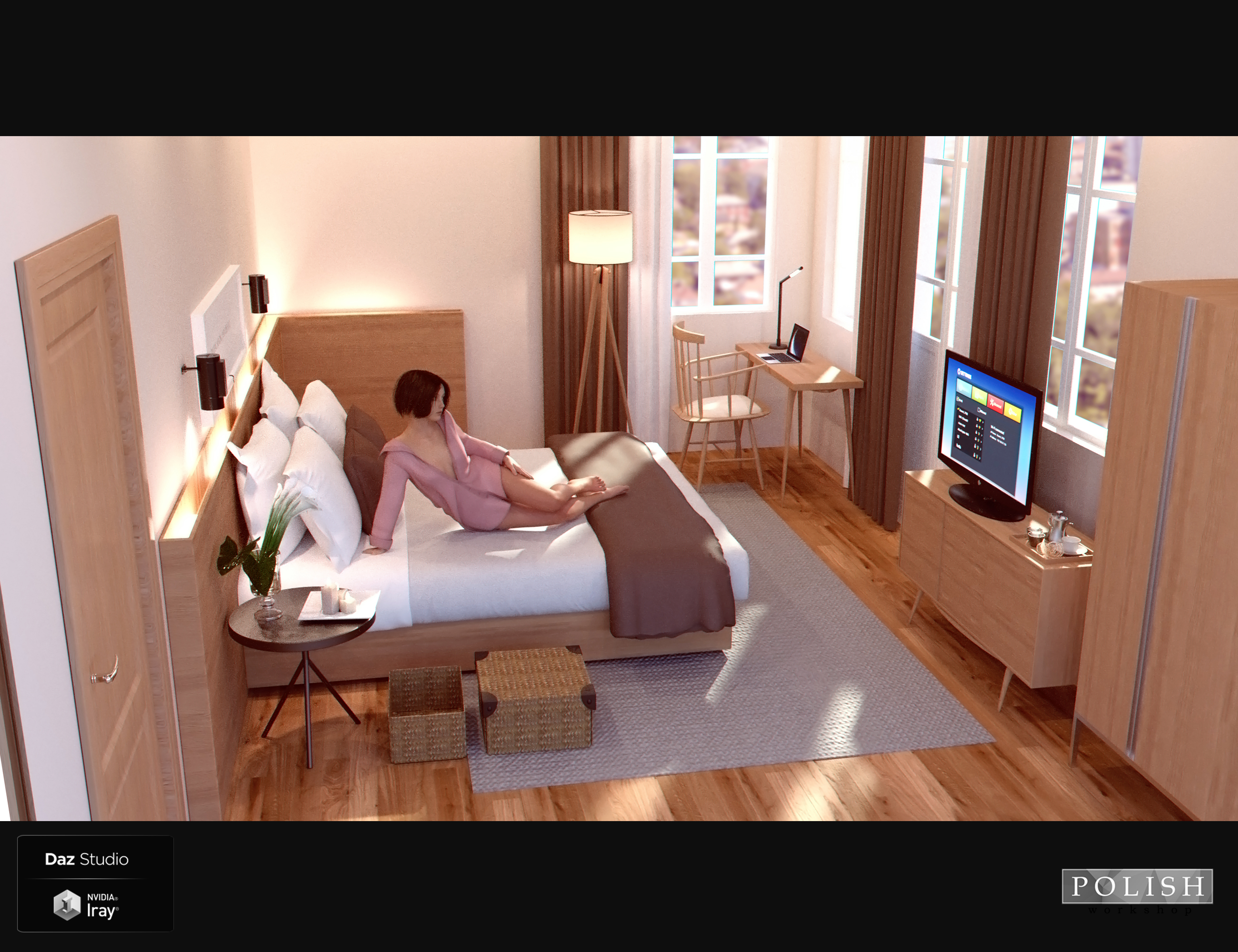 Sweet Wood Bedroom by: Polish, 3D Models by Daz 3D