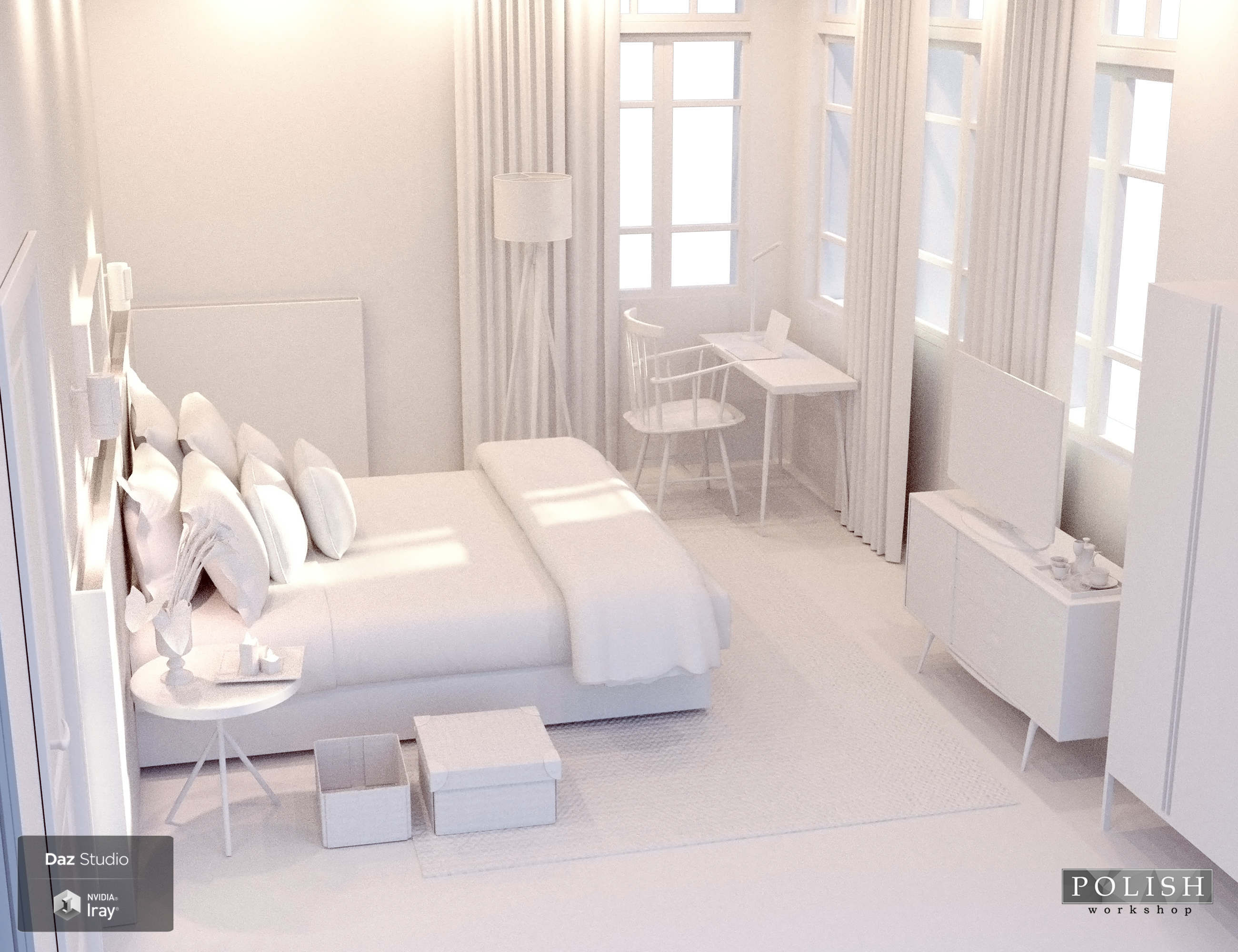 Sweet Wood Bedroom by: Polish, 3D Models by Daz 3D