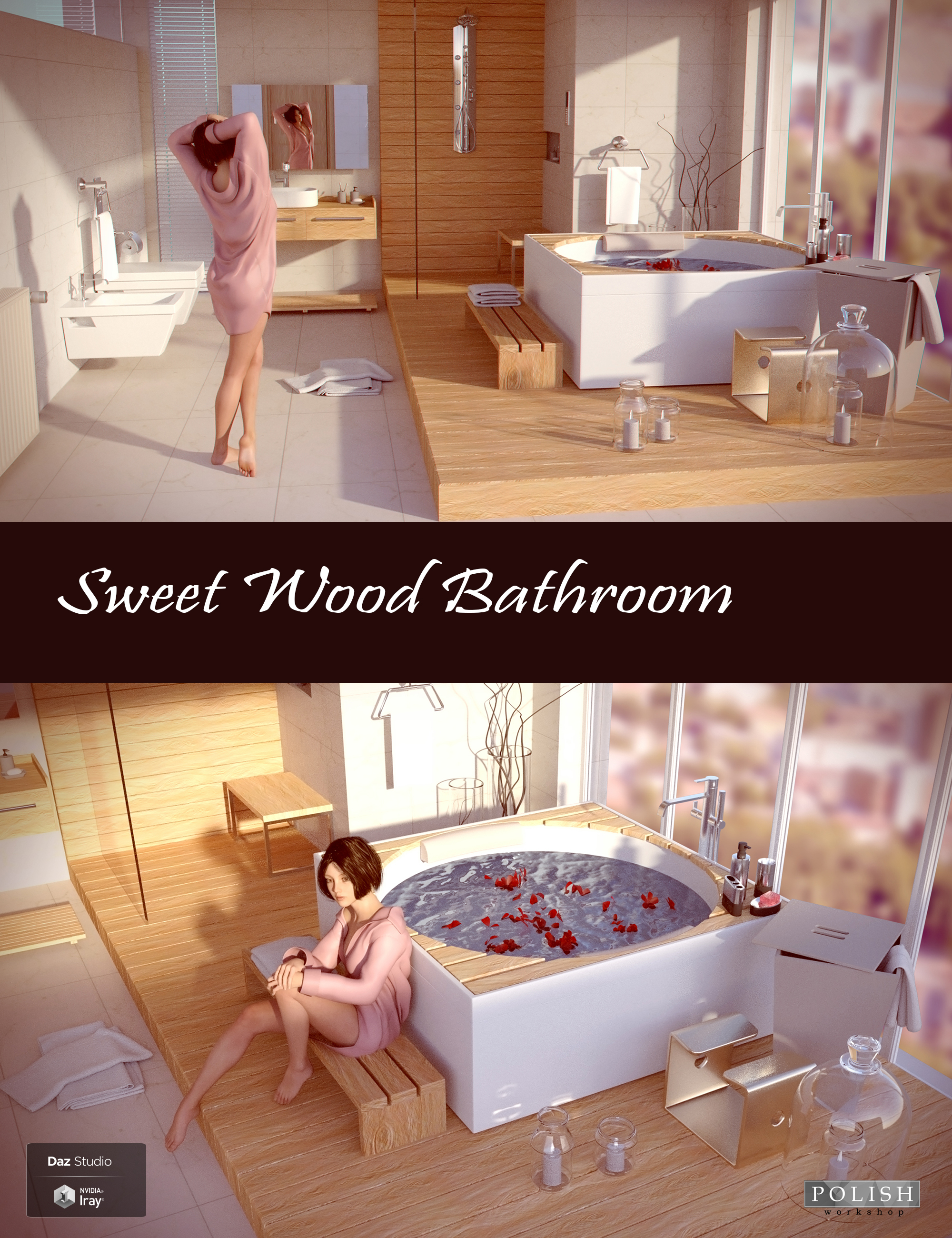 Sweet Wood Bathroom by: Polish, 3D Models by Daz 3D