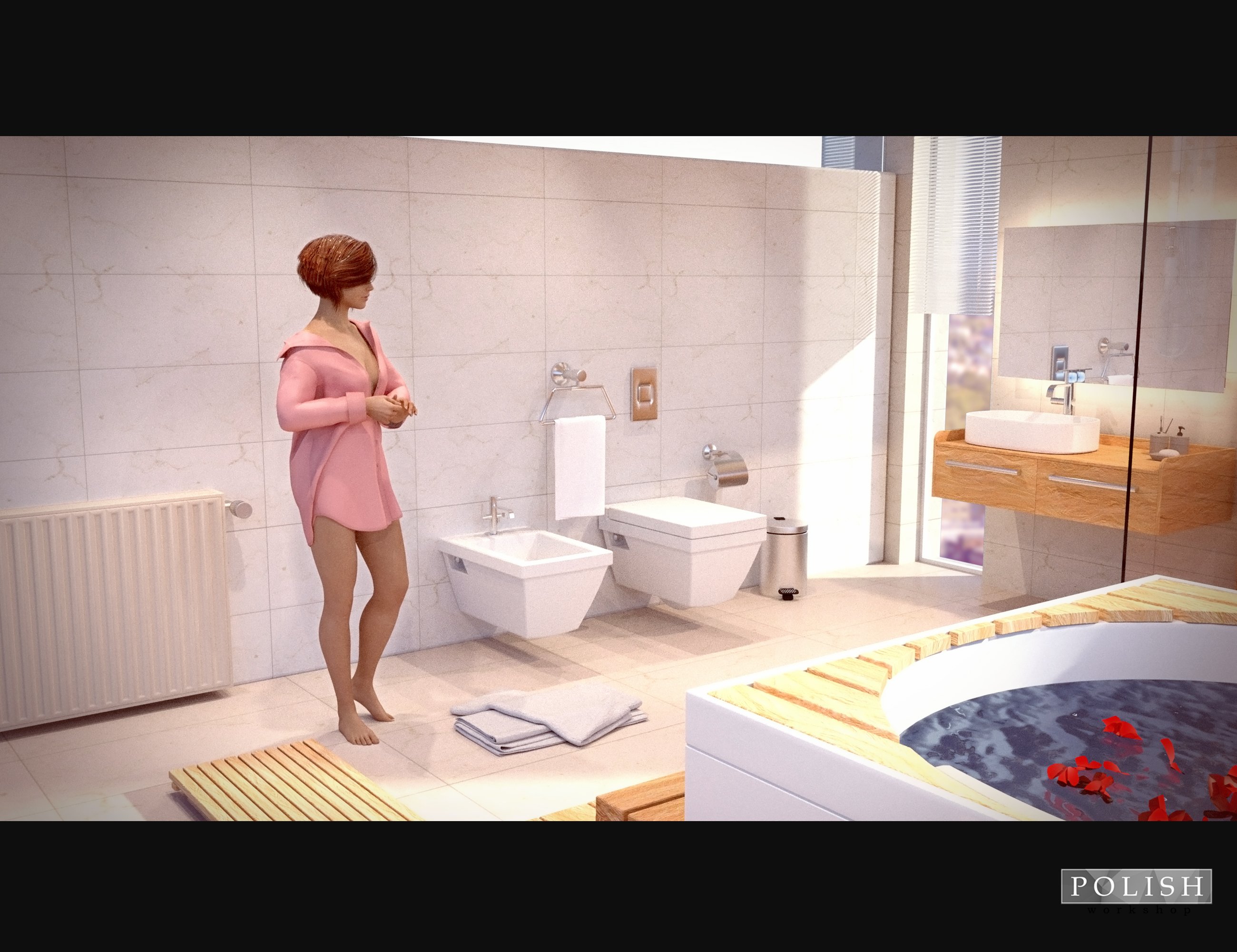 Sweet Wood Bathroom Sweet Wood Bathroom by: Polish, 3D Models by Daz 3D
