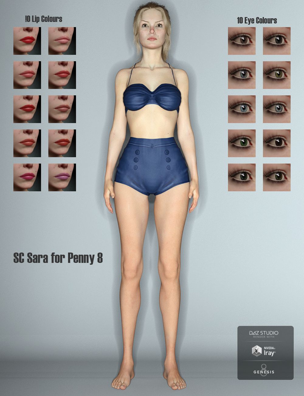 SC Sara for Penny 8 by: Second-Circle, 3D Models by Daz 3D