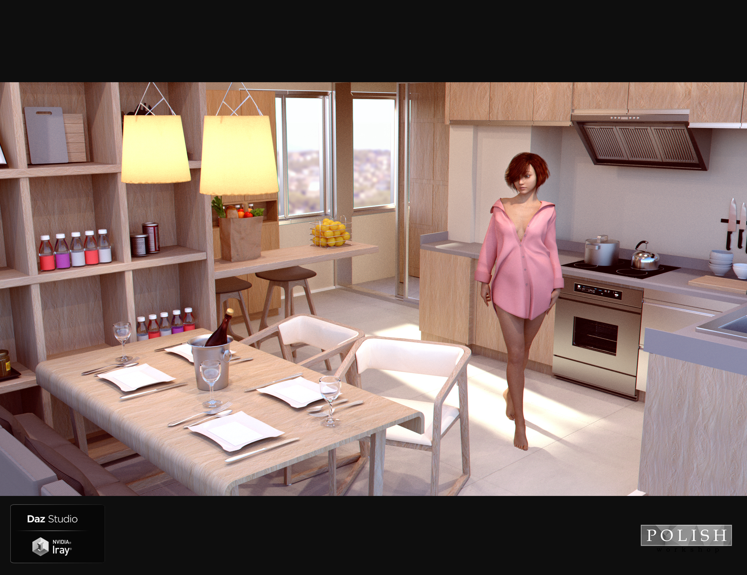 Sweet Wood Kitchen Sweet Wood Kitchen by: Polish, 3D Models by Daz 3D