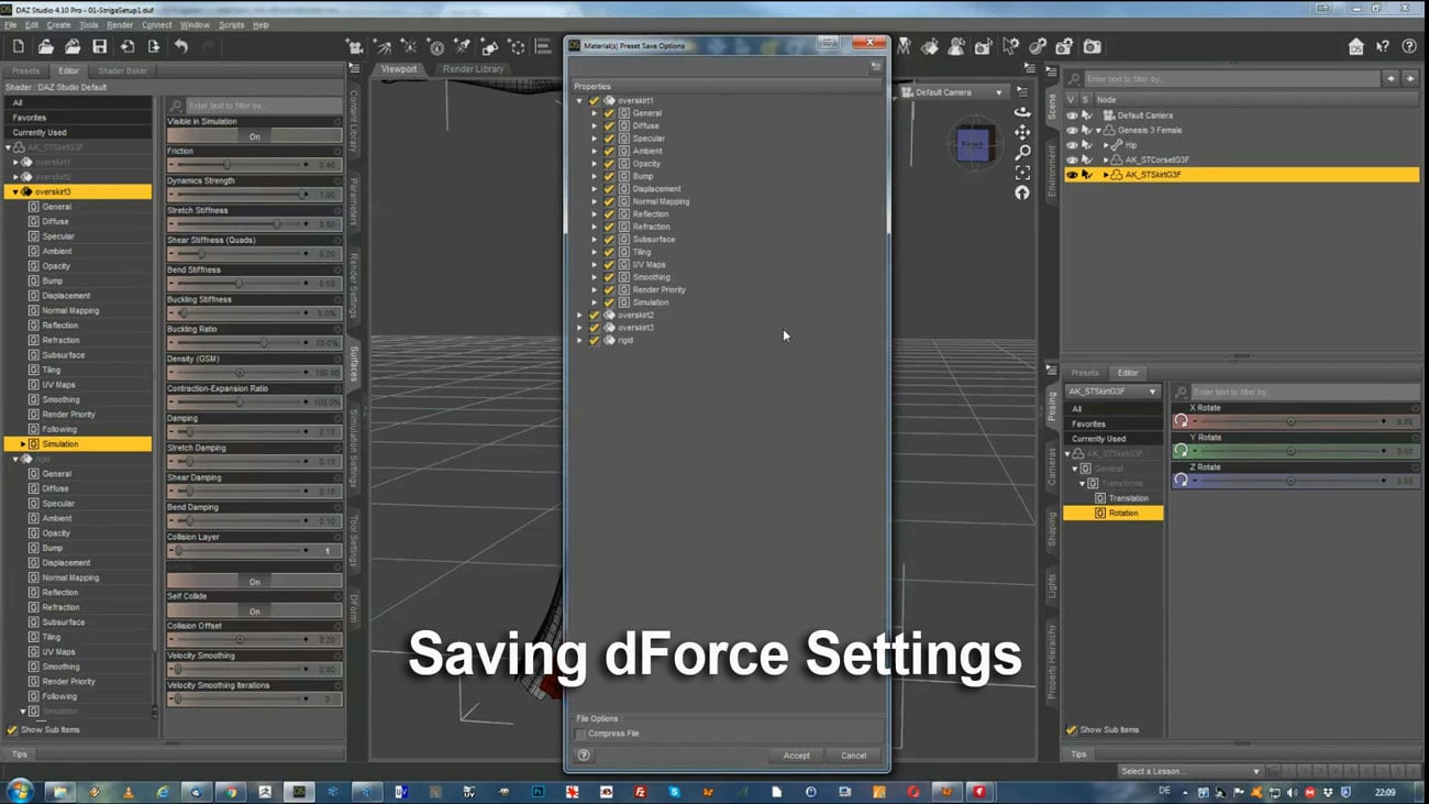 Creating for and Working with dForce Creating for and Working with dForce by: CganDigital Art LiveArki, 3D Models by Daz 3D