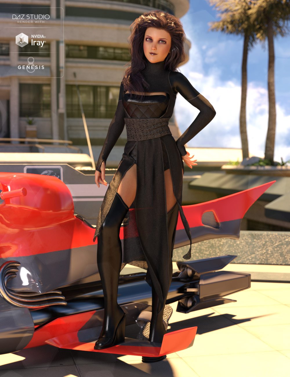 dForce Akemi Outfit for Genesis 8 Female(s) by: Anna BenjaminUmblefugly, 3D Models by Daz 3D