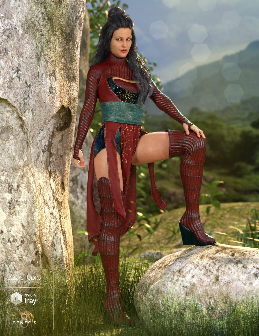 dForce Akemi Outfit Textures by: Anna Benjamin, 3D Models by Daz 3D