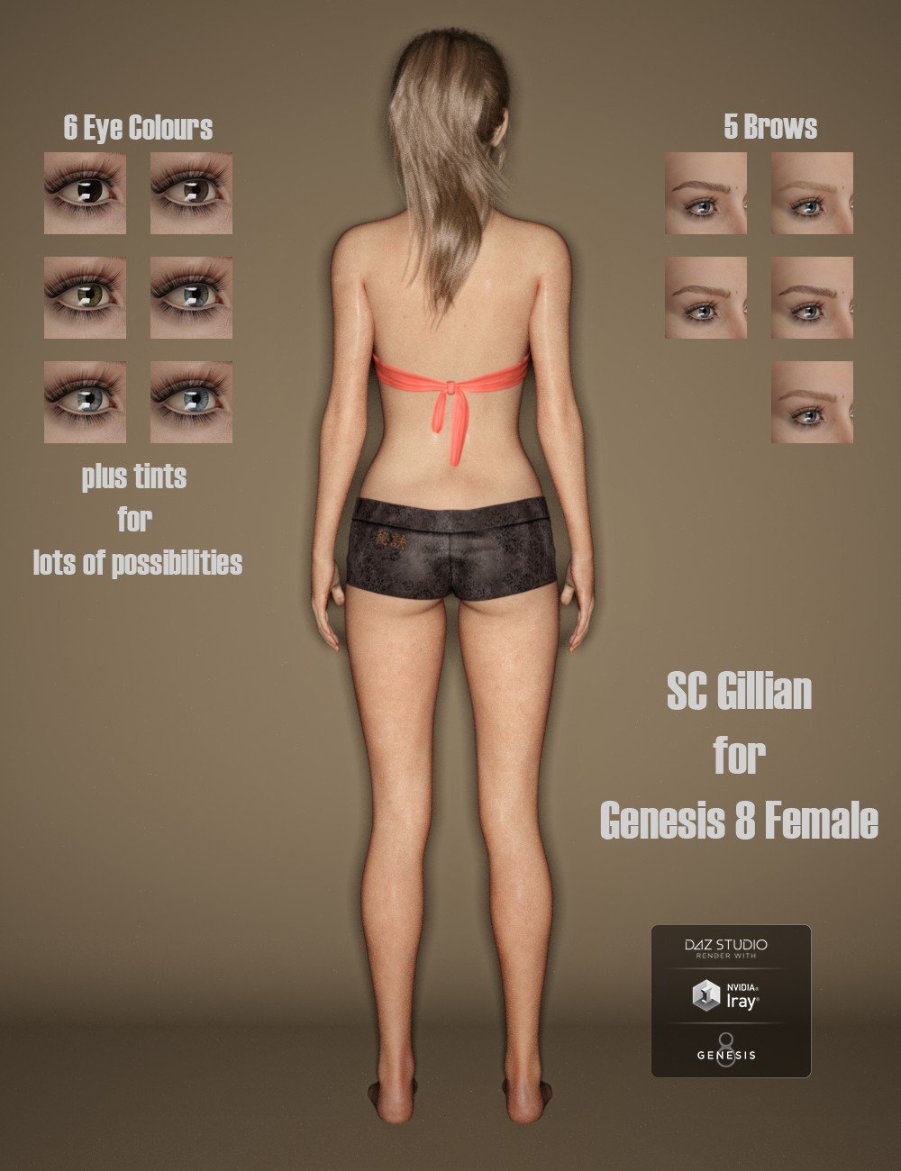SC Gillian for Genesis 8 Female SC Gillian for Genesis 8 Female by: Second-Circle, 3D Models by Daz 3D