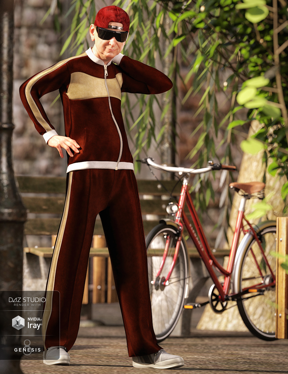 dForce Tracksuit Outfit for Genesis 8 Male(s)