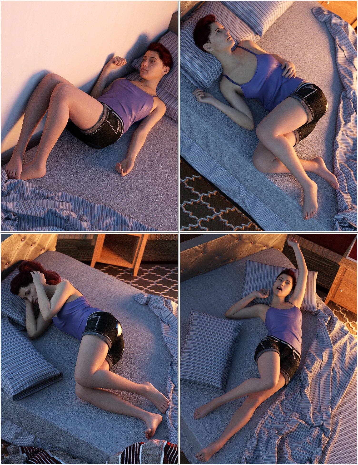 Bed Hogs II Poses for Genesis 8 Female Bed Hogs II Poses for Genesis 8 Female by: Devon, 3D Models by Daz 3D