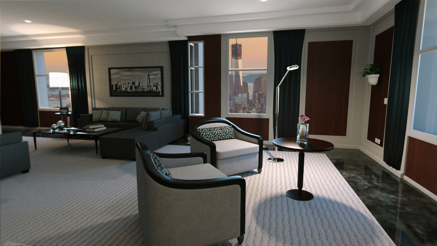 NYC Living Room by: PerspectX, 3D Models by Daz 3D