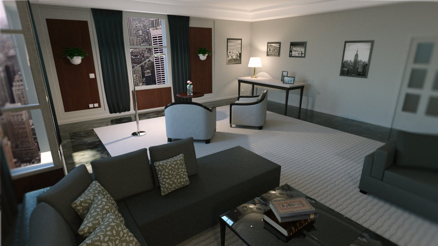 NYC Living Room by: PerspectX, 3D Models by Daz 3D