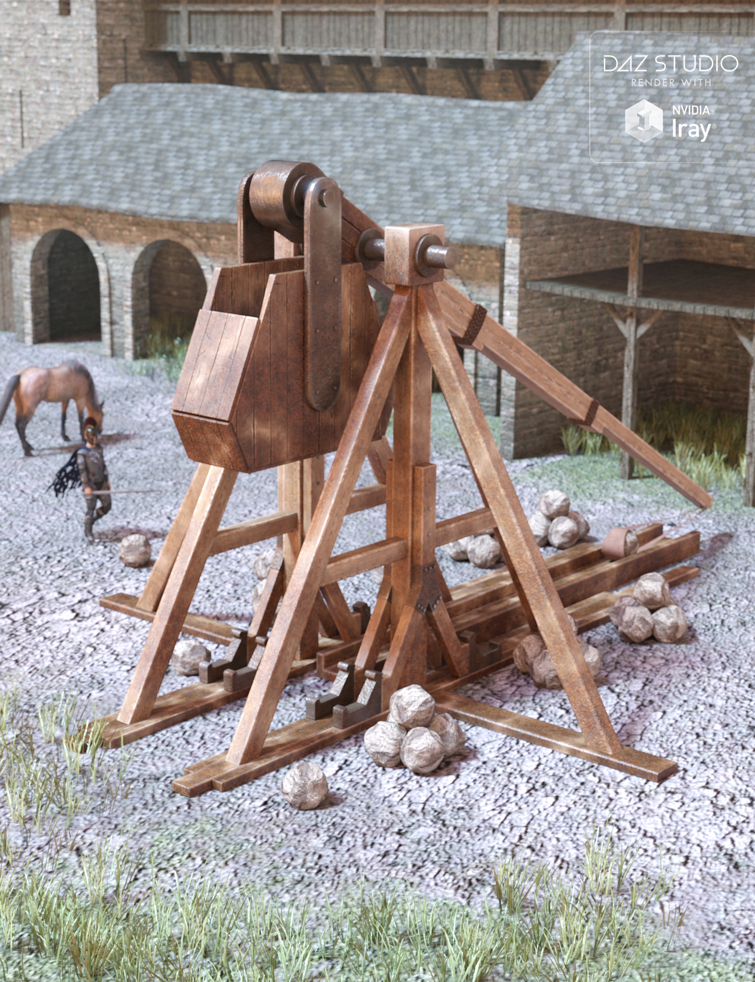Legends of War: Trebuchet by: Valandar, 3D Models by Daz 3D