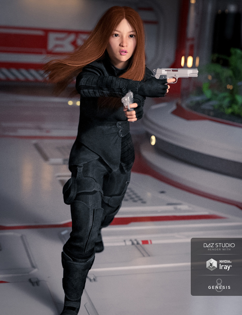 Spy Girl Poses for Genesis 8 Female and Victoria 8 by: Tako Yakida, 3D Models by Daz 3D