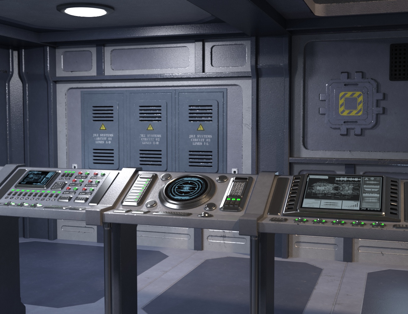 Sci-fi Computer Room by: Nightshift3D, 3D Models by Daz 3D