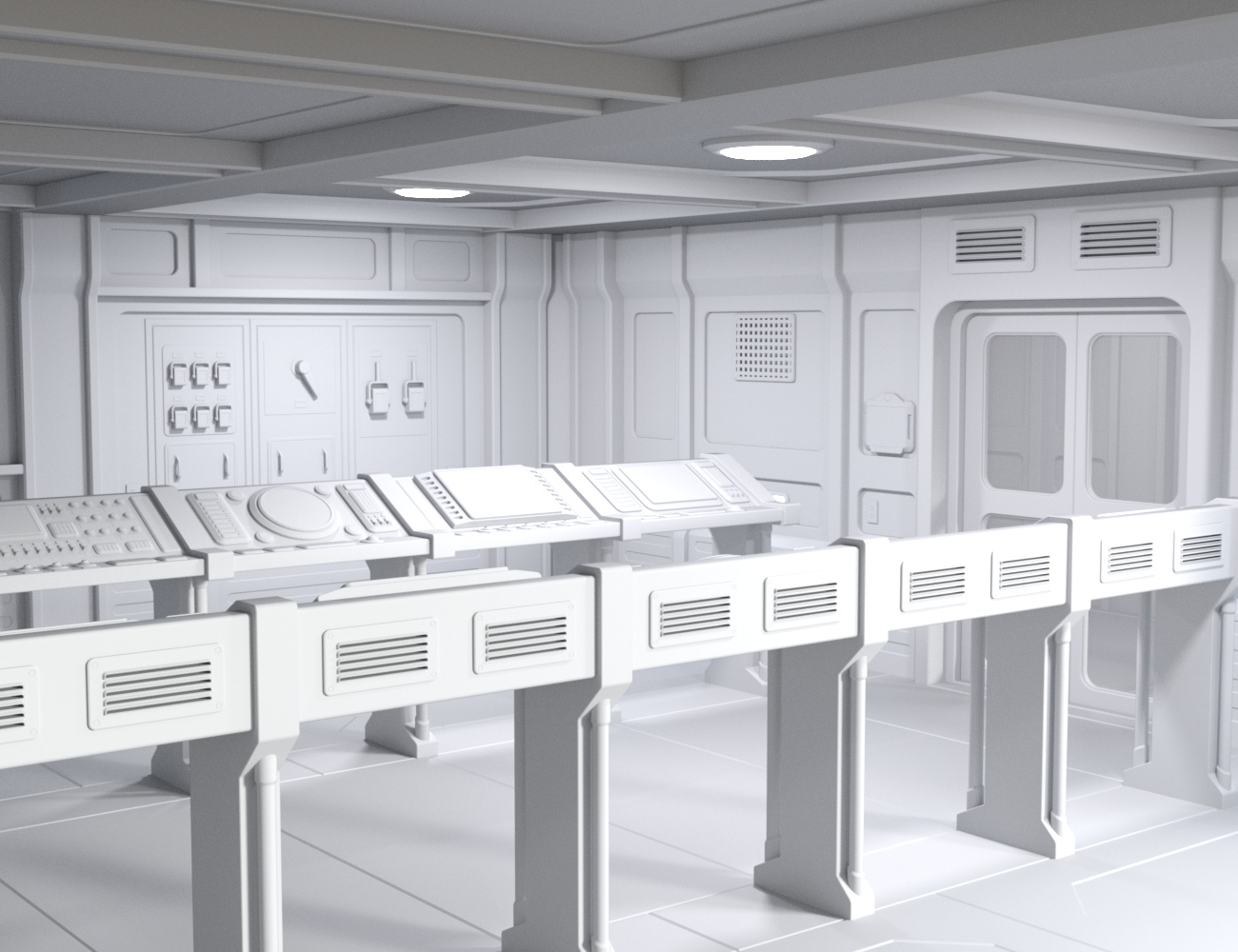 Sci-fi Computer Room by: Nightshift3D, 3D Models by Daz 3D