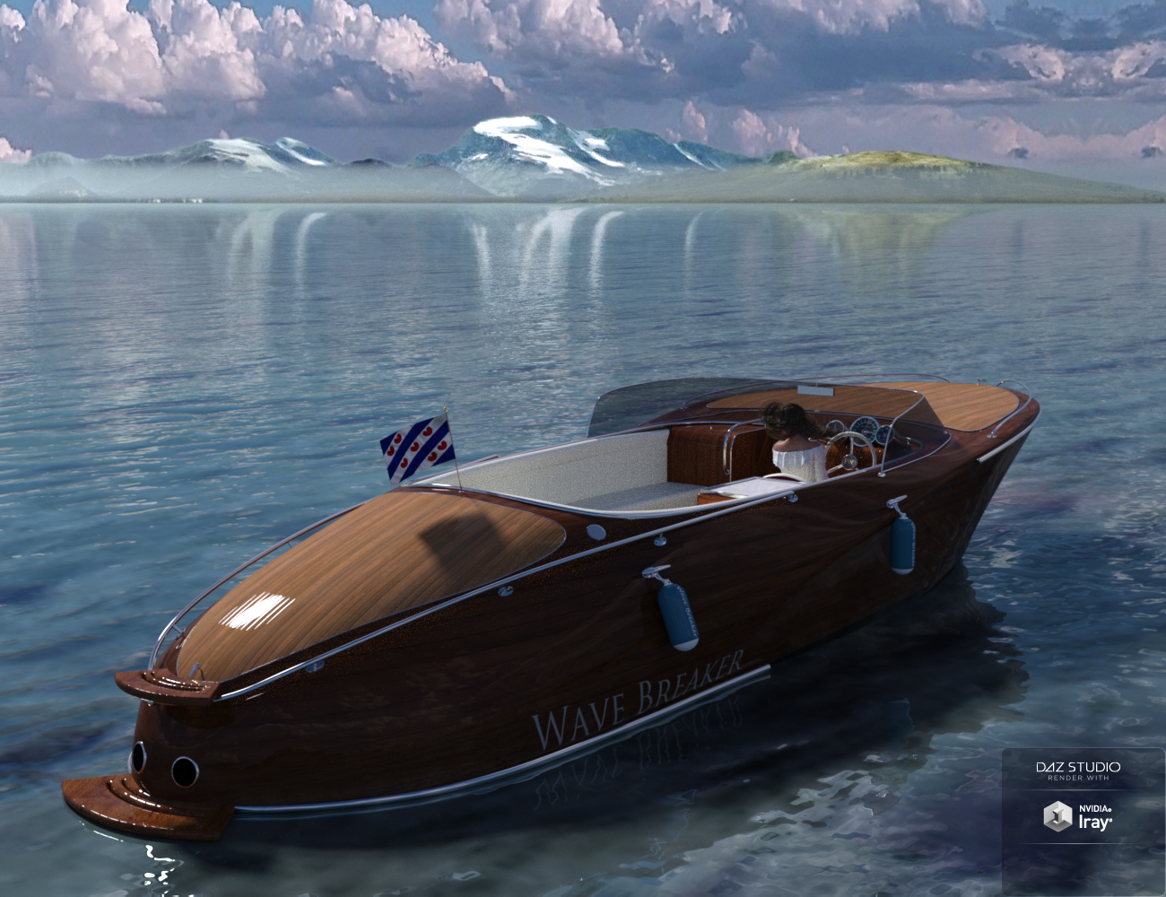 PW Speed Boat Epic "Wave Breaker" by: PW Productions, 3D Models by Daz 3D