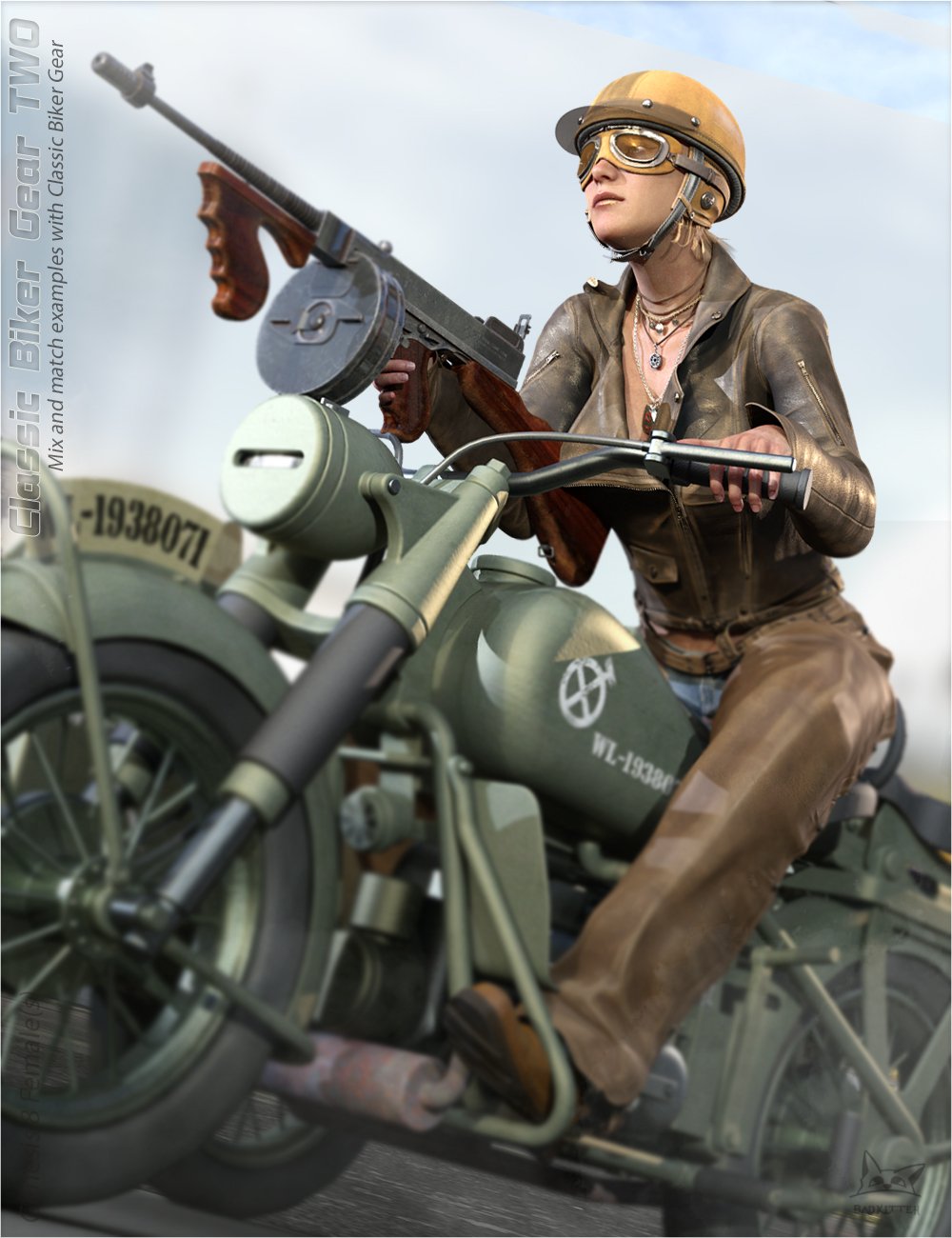 Classic Biker Gear TWO for Genesis 8 Female(s) Classic Biker Gear TWO for Genesis 8 Female(s) by: BadKitteh Co, 3D Models by Daz 3D