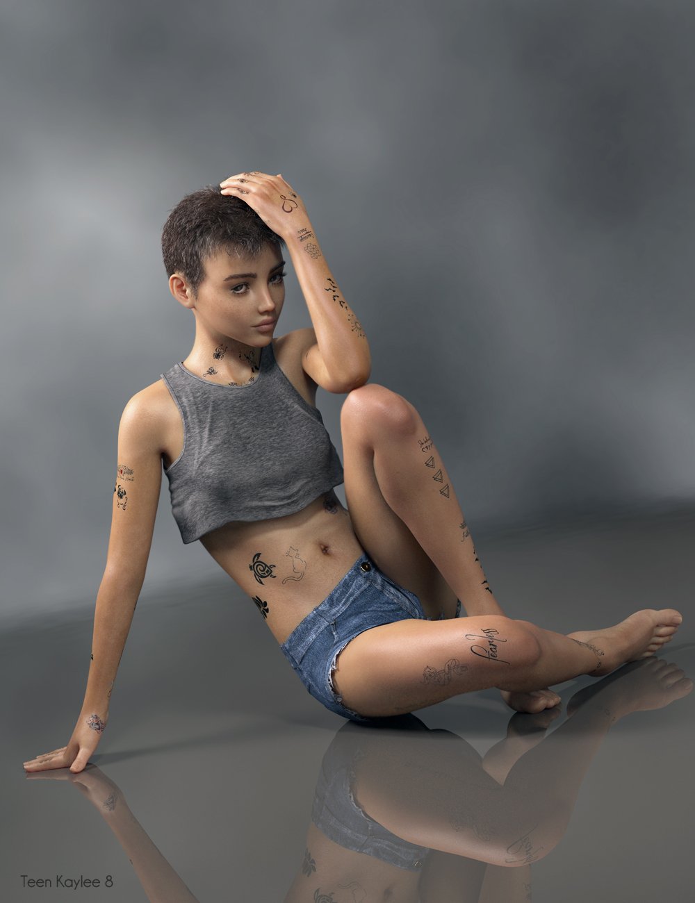 Teensy L.I.E. Tattoos for Genesis 3 and 8 Teensy L.I.E. Tattoos for Genesis 3 and 8 by: Pixeluna, 3D Models by Daz 3D