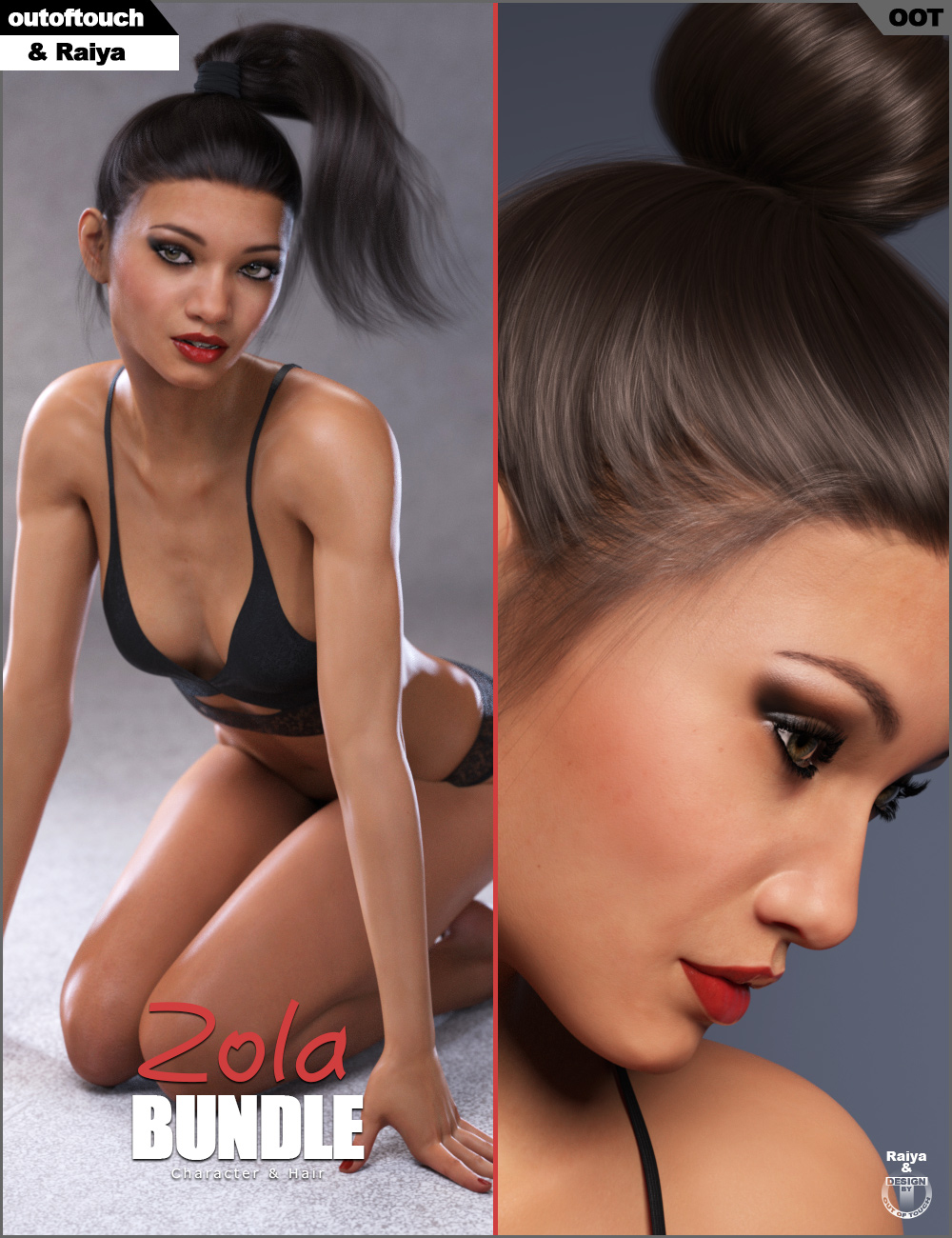 Zola Character & Hair Bundle by: outoftouchRaiya, 3D Models by Daz 3D