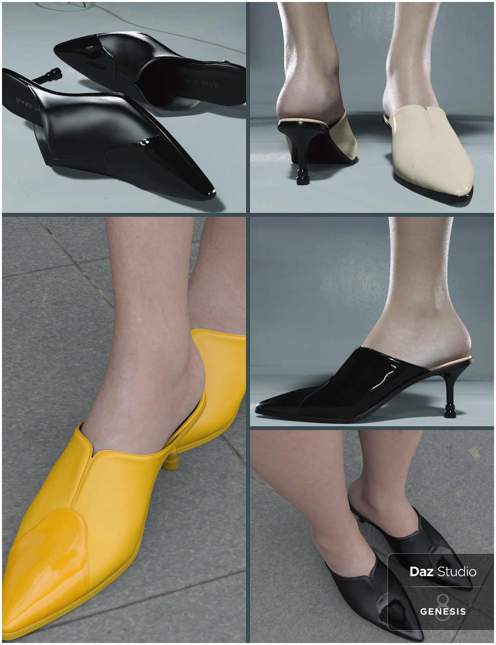 Rare n Nirv Shoes Collection 2 for Genesis 8 Female(s) by: , 3D Models by Daz 3D