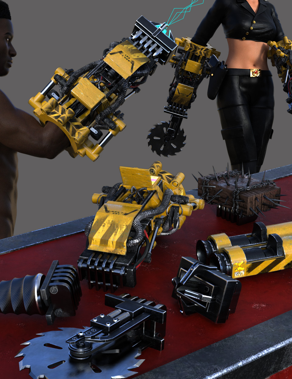 EXO Arm for Genesis 3 and 8 by: powerage, 3D Models by Daz 3D