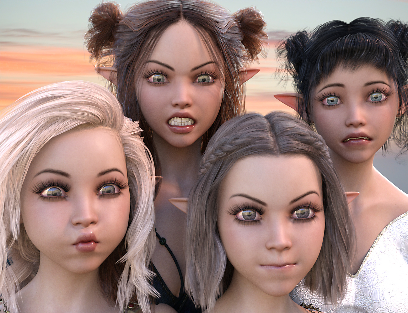 Pixie Dreamgirl Expressions for Mika 8 by: Sharktooth, 3D Models by Daz 3D