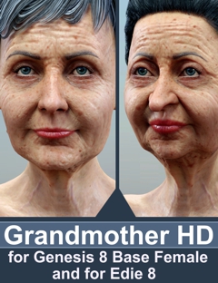 Grandmother HD for Genesis 8 Female and Edie 8 by: AlFan, 3D Models by Daz 3D
