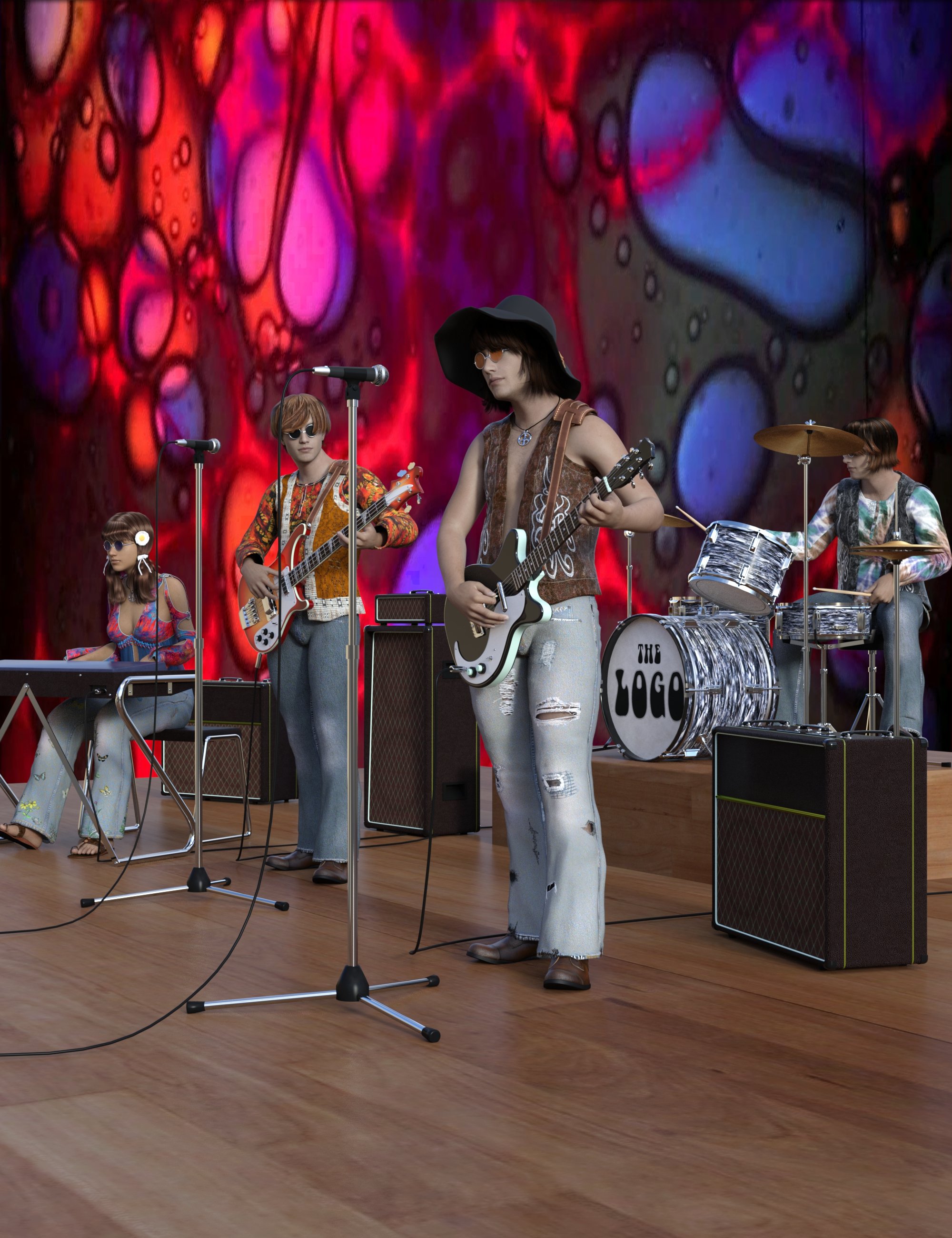 60s Band Equipment by: hypnagogia, 3D Models by Daz 3D