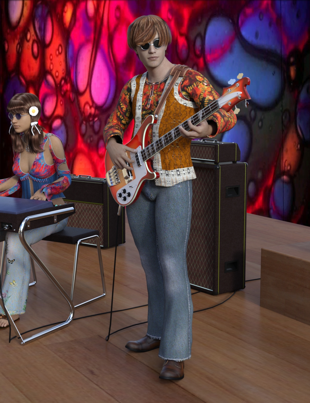 60s Band Equipment by: hypnagogia, 3D Models by Daz 3D