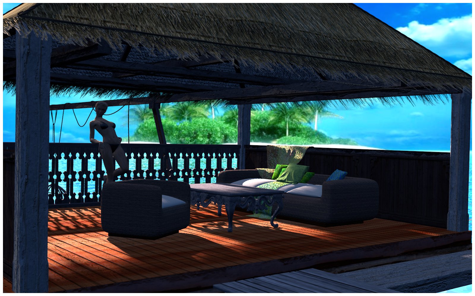 Island Walkway Pontoon and Poses Island Walkway Pontoon and Poses by: Ansiko, 3D Models by Daz 3D