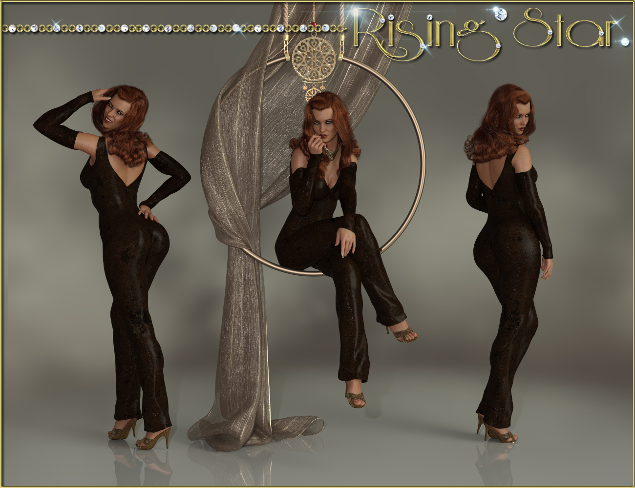 Rising Star Poses Genesis 3 and 8 Female(s) by: ilona, 3D Models by Daz 3D