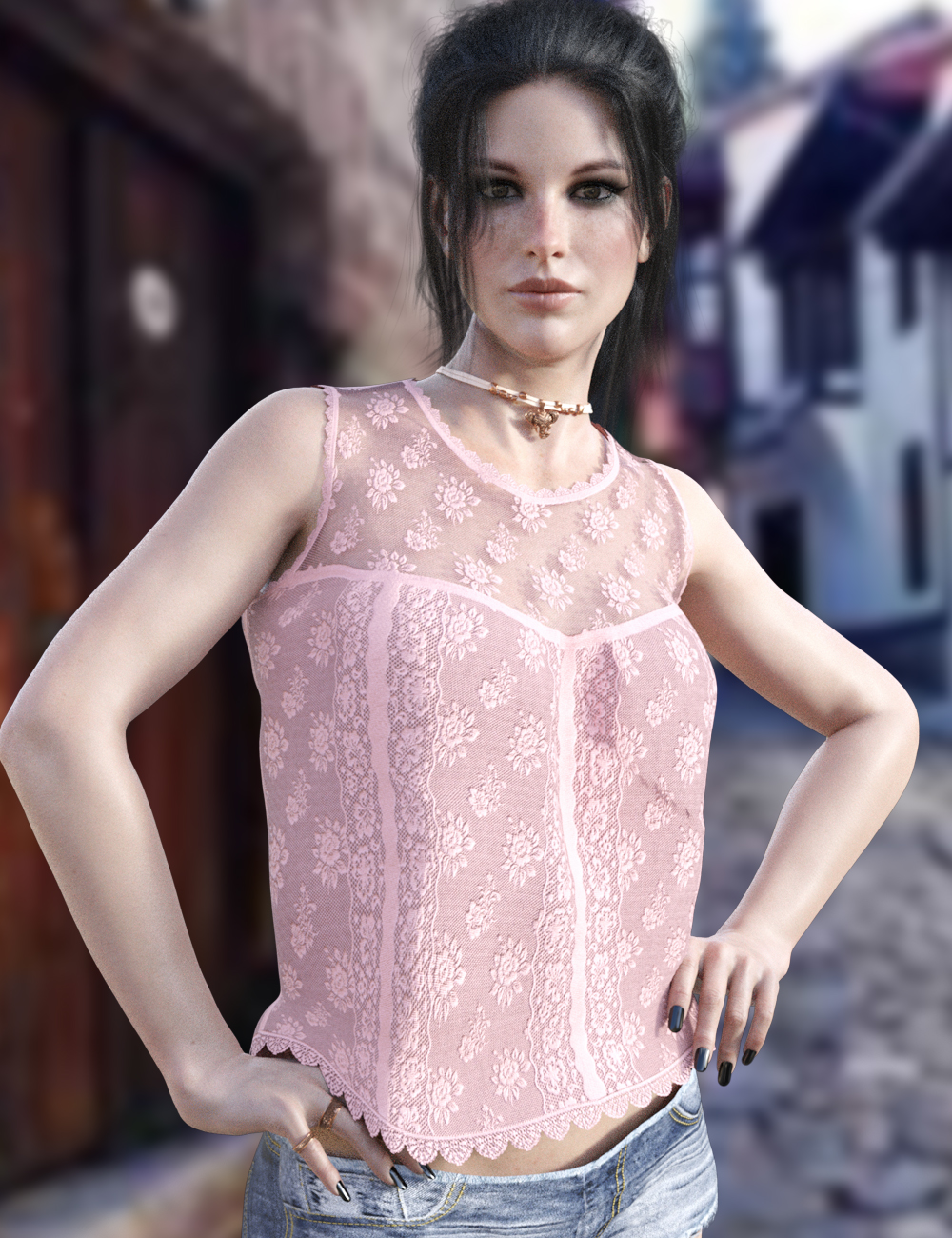 X-Fashion Bohemian Top and Accessories for Genesis 8 Female(s) by: xtrart-3d, 3D Models by Daz 3D