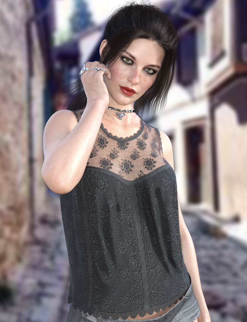 X-Fashion Bohemian Top and Accessories for Genesis 8 Female(s) by: xtrart-3d, 3D Models by Daz 3D