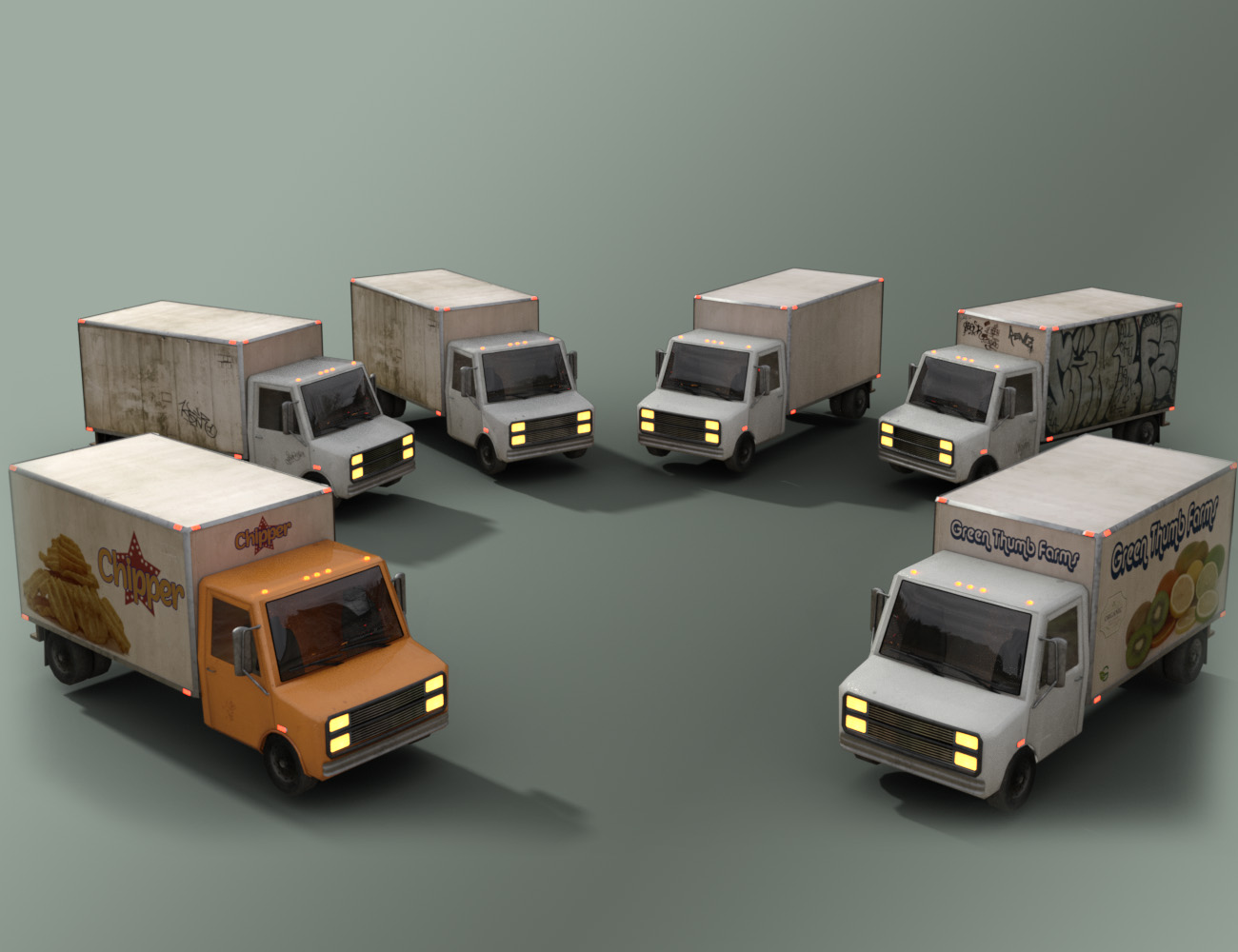 Low Poly Delivery Truck Low Poly Delivery Truck by: Muze, 3D Models by Daz 3D