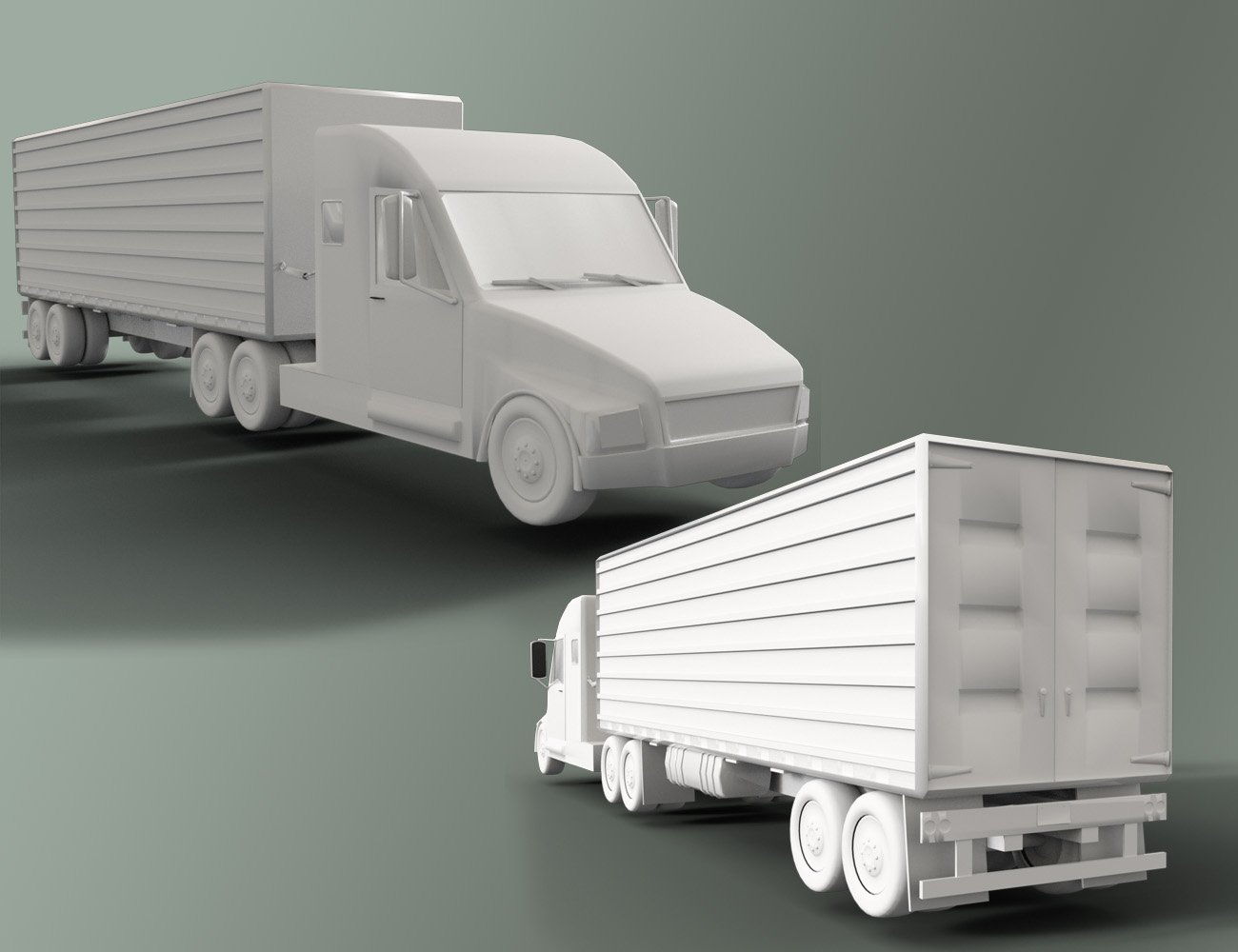 Low Poly Delivery Truck Low Poly Delivery Truck by: Muze, 3D Models by Daz 3D