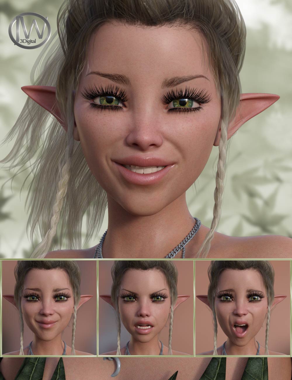 A Nice Fairy - Expressions for Genesis 8 Female and Mika 8 by: JWolf, 3D Models by Daz 3D