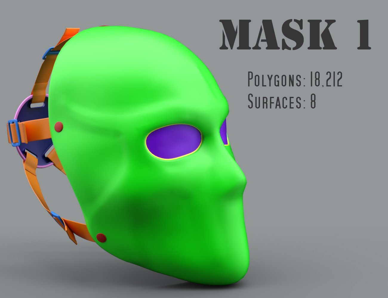 Wicked Battle Masks for Genesis 2, 3 and 8 Male(s) by: Wicked Creations, 3D Models by Daz 3D