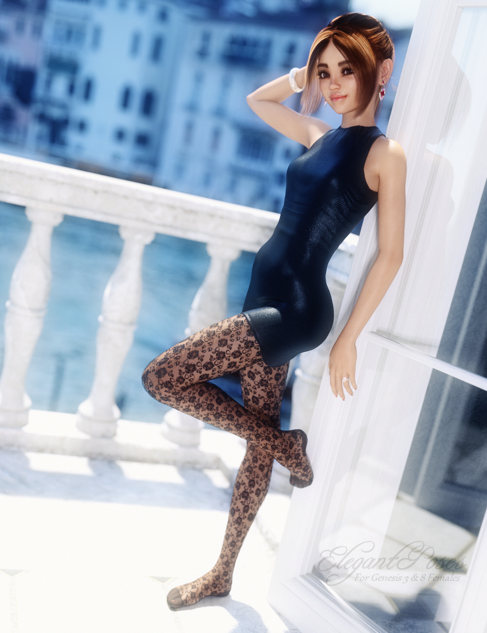 Elegant Poses for Genesis 3 and 8 Female(s) by: Mattymanx, 3D Models by Daz 3D