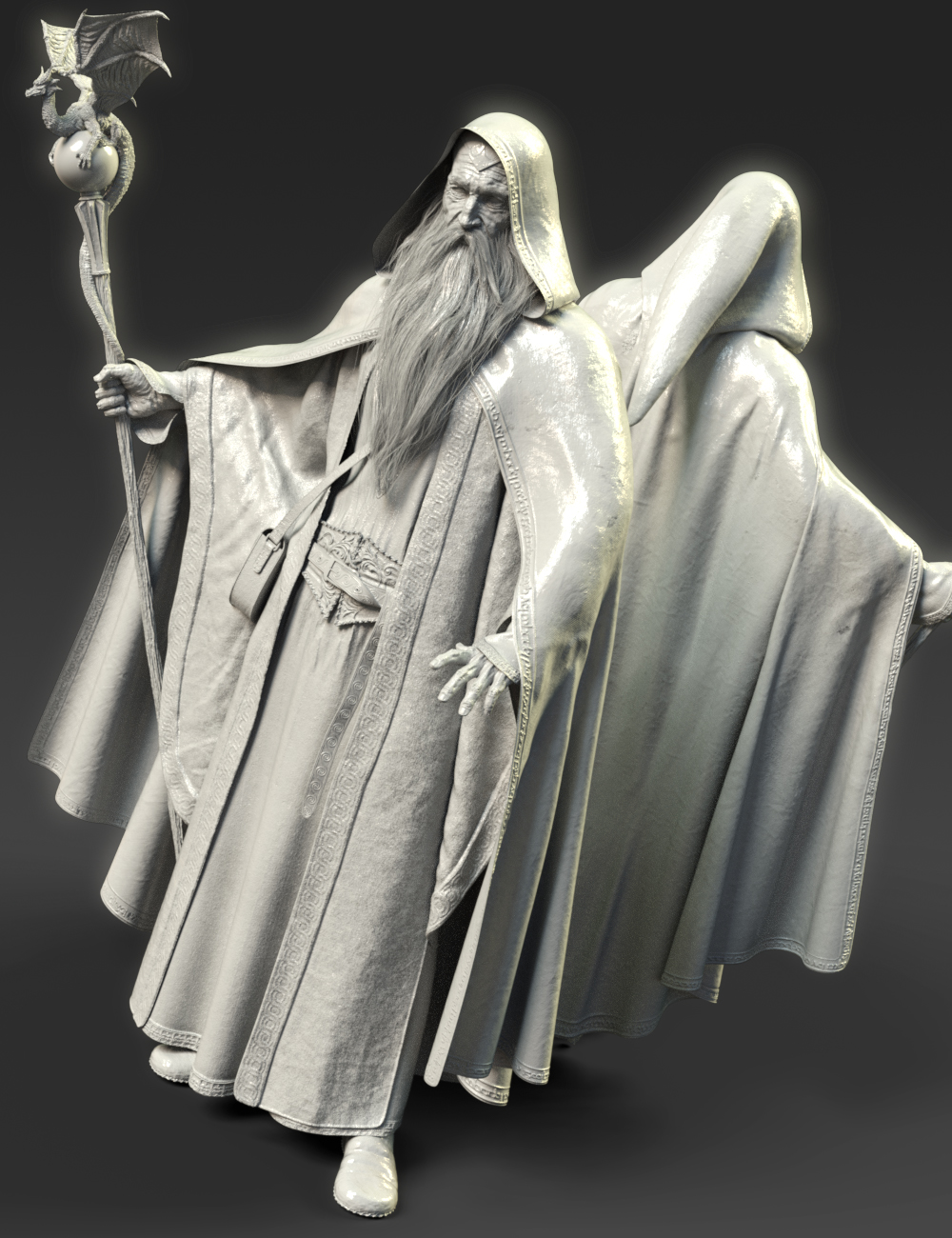 dForce Wise Wizard HD Clothes for Genesis 8 Male(s) by: Luthbel, 3D Models by Daz 3D