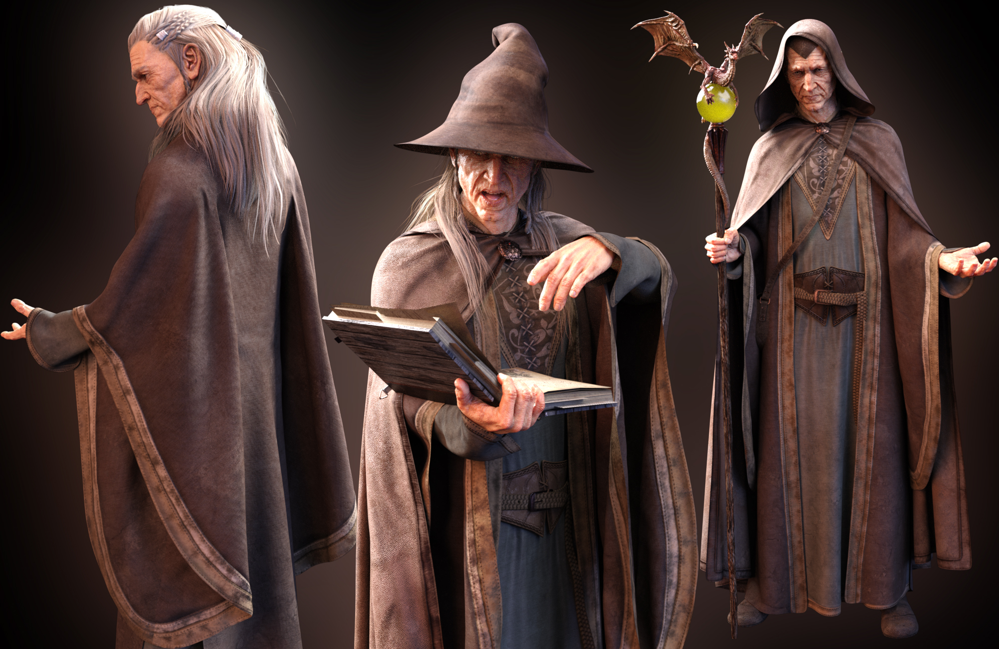 Wise Wizard HD Expansion Pack by: Luthbellina, 3D Models by Daz 3D