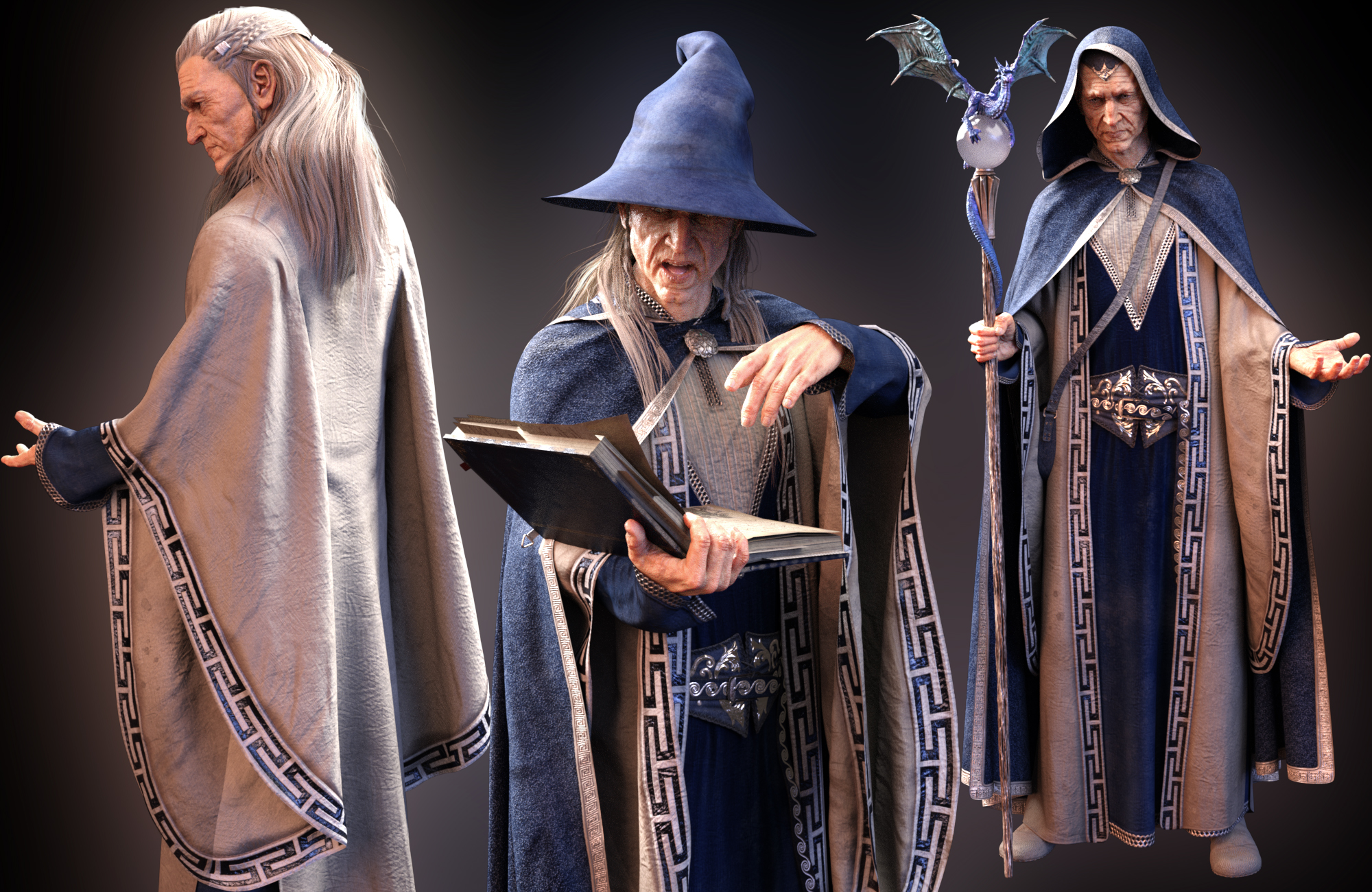 Wise Wizard HD Expansion Pack by: Luthbellina, 3D Models by Daz 3D